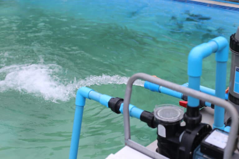 Triad Pool Management LLC equipment testing on residential pool pump